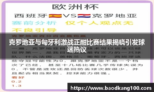 克罗地亚与匈牙利激战正酣比赛结果揭晓引发球迷热议